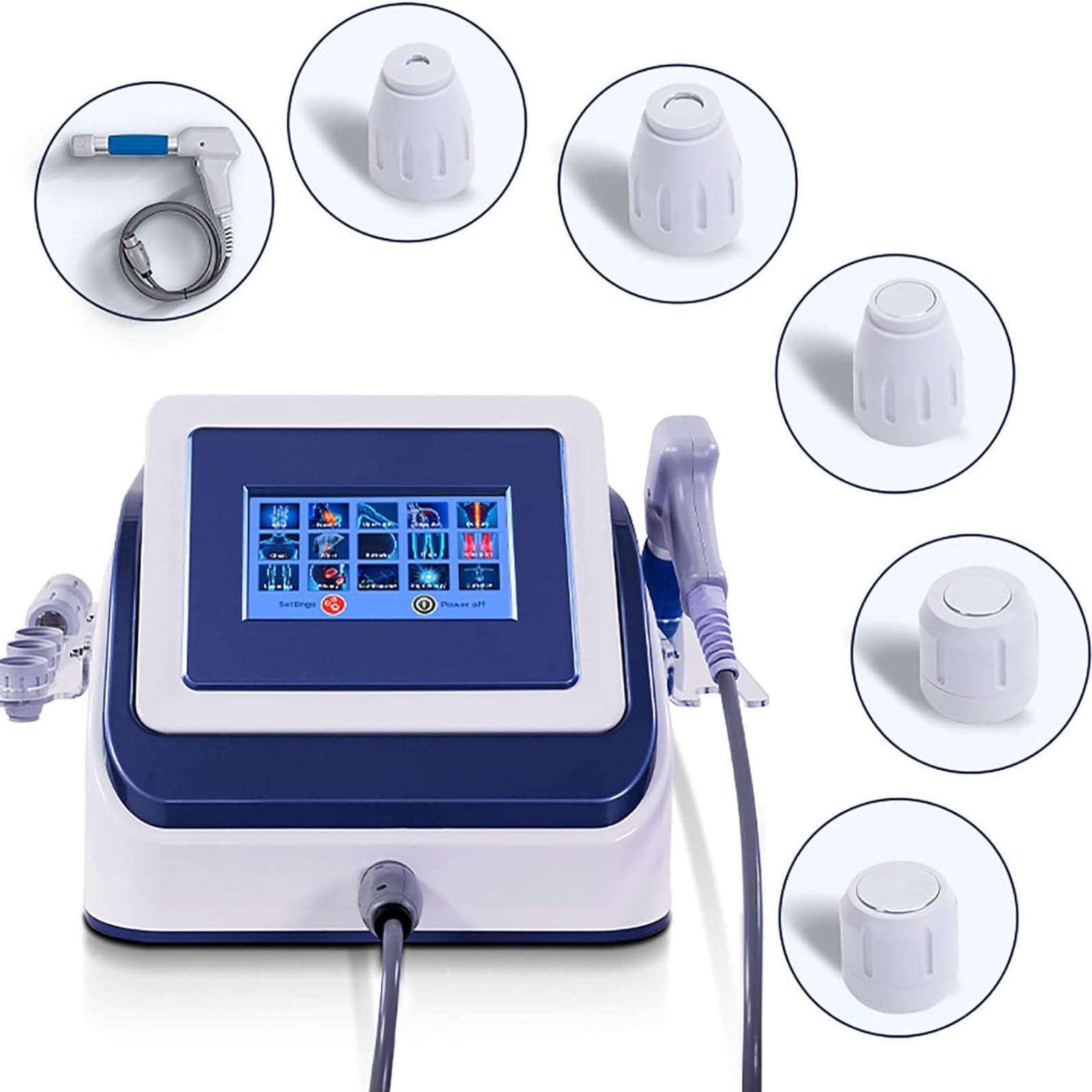oiakus Extracorporeal Shockwave Therapy Machine, ED Shock Wave Therapy Machine, Pneumatic Shockwave Therapy Device with 5 Massage Head, for Joint Hurt and Muscle Pain Relief