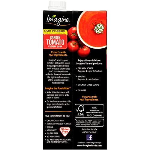 Imagine Imagine Organic Light in Sodium Garden Tomato Creamy Soup, 32 Fl Oz (Pack of 6)