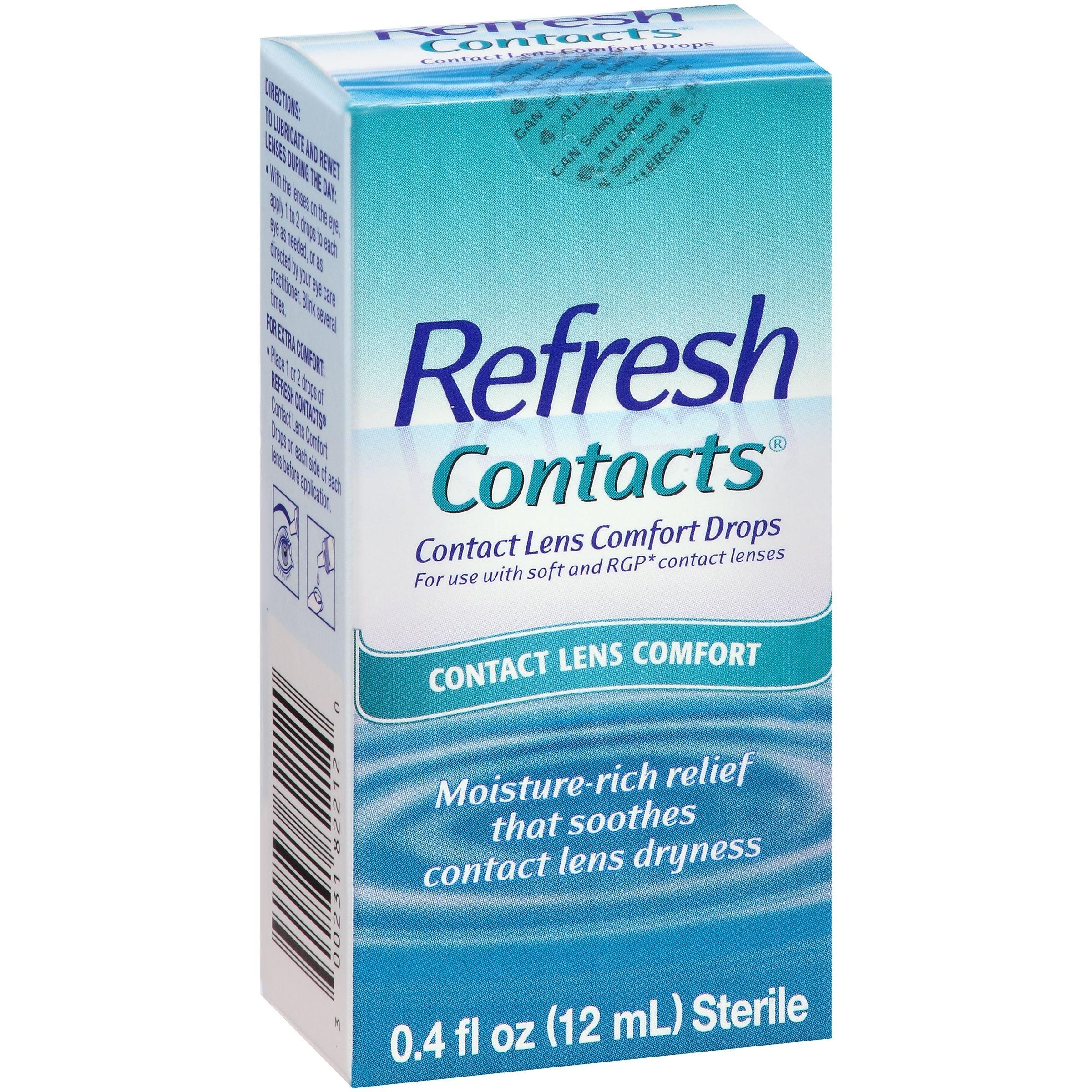Refresh Refresh Contacts Contact Lens Comfort Moisture Drops 0.40 oz (Pack of 2)