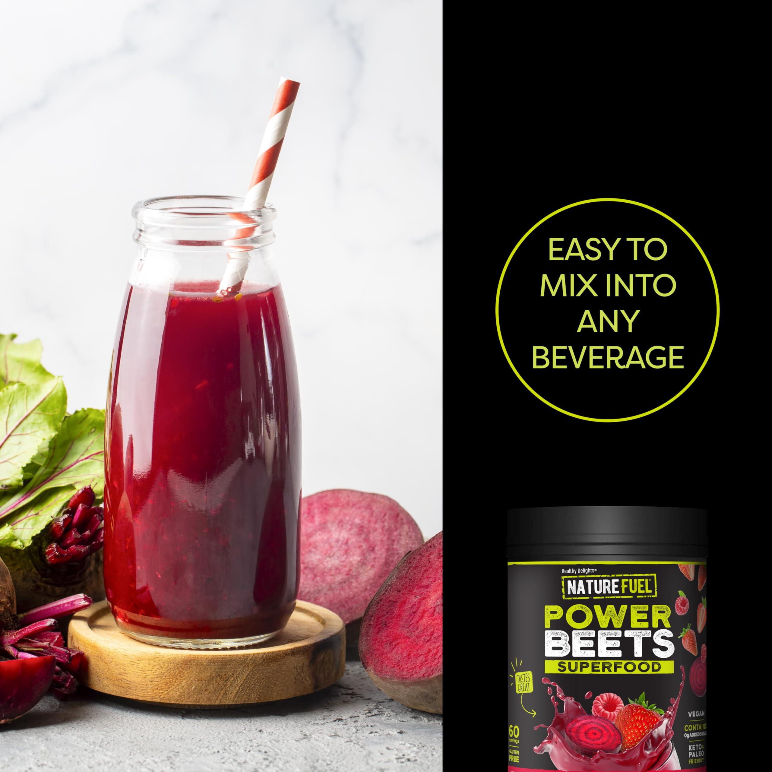 Healthy Delights Nature Fuel Power Beets Powder, Delicious Mixed Berry, Concentrated Superfood Supplement, Supports Circulation, Natural Energy & Stamina, Non-GMO, 60 Servings (Packaging May Vary)