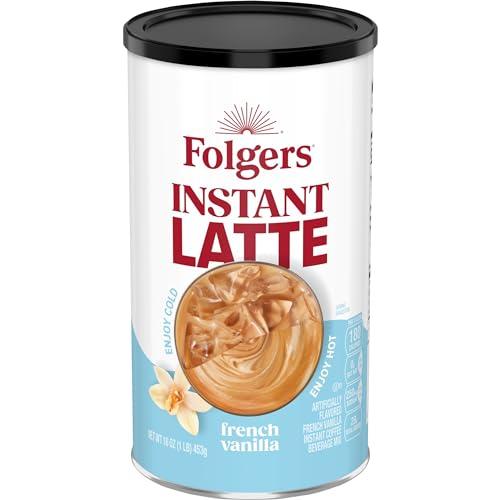 Folgers Folgers French Vanilla Flavored Instant Latte, 16 Ounce (Pack of 6)