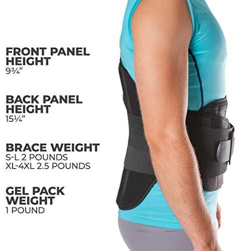 BraceAbility BraceAbility LSO Back Brace for Herniated, Degenerative & Bulging Disc Pain Relief, Sciatica, Spine Stenosis | Medical Lumbar Support Device for Post Surgery & Fractures with Hot/Cold Therapy (L)