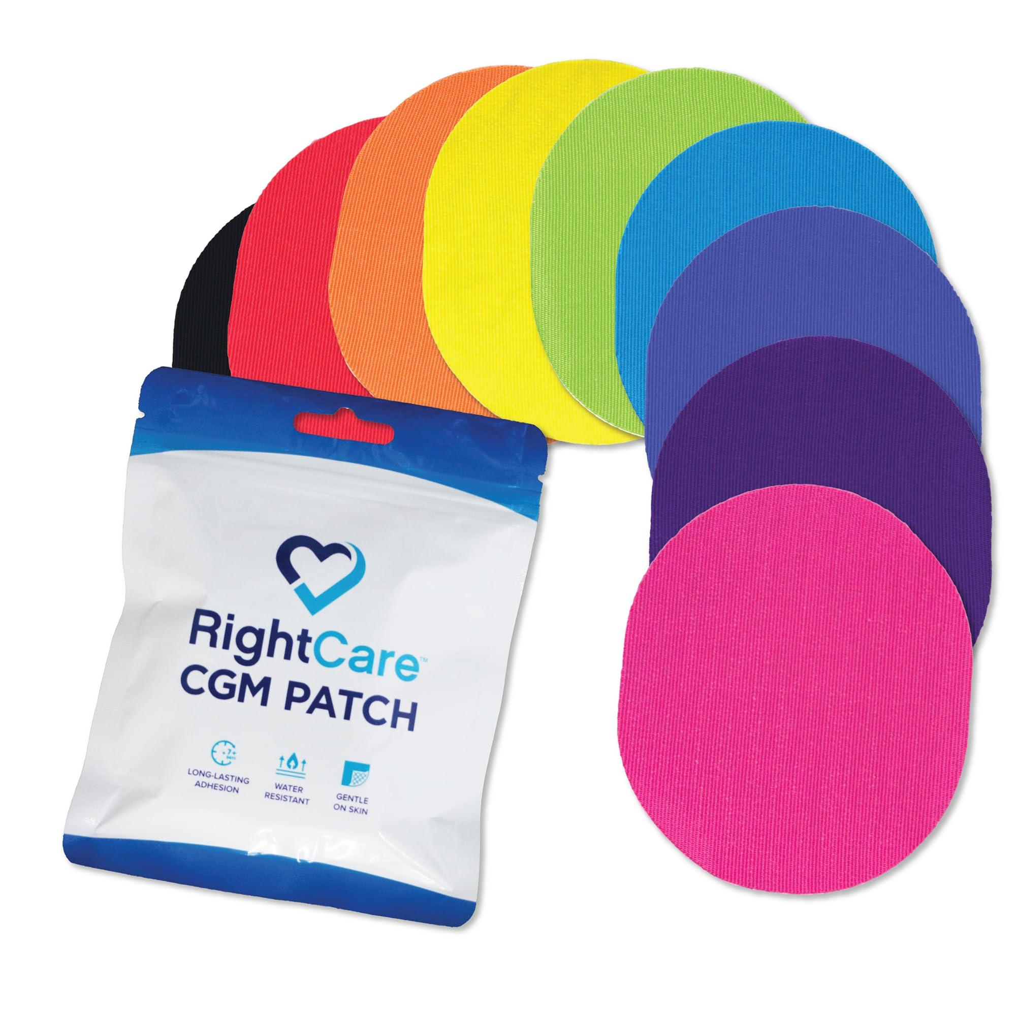 RightCare RightCare CGM Adhesive Patch, Universal (25-Pack), Covered Oval, Multicolor Assortment, Bag of 25, Made with Synthetic PRO Extreme KT Tape