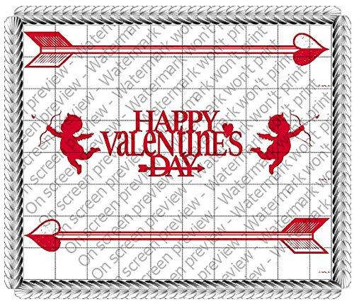 Art of Eric Gunty 1/2 Sheet - Happy Valentines Day Cupids - Edible Cake/Cupcake Party Topper - D22023