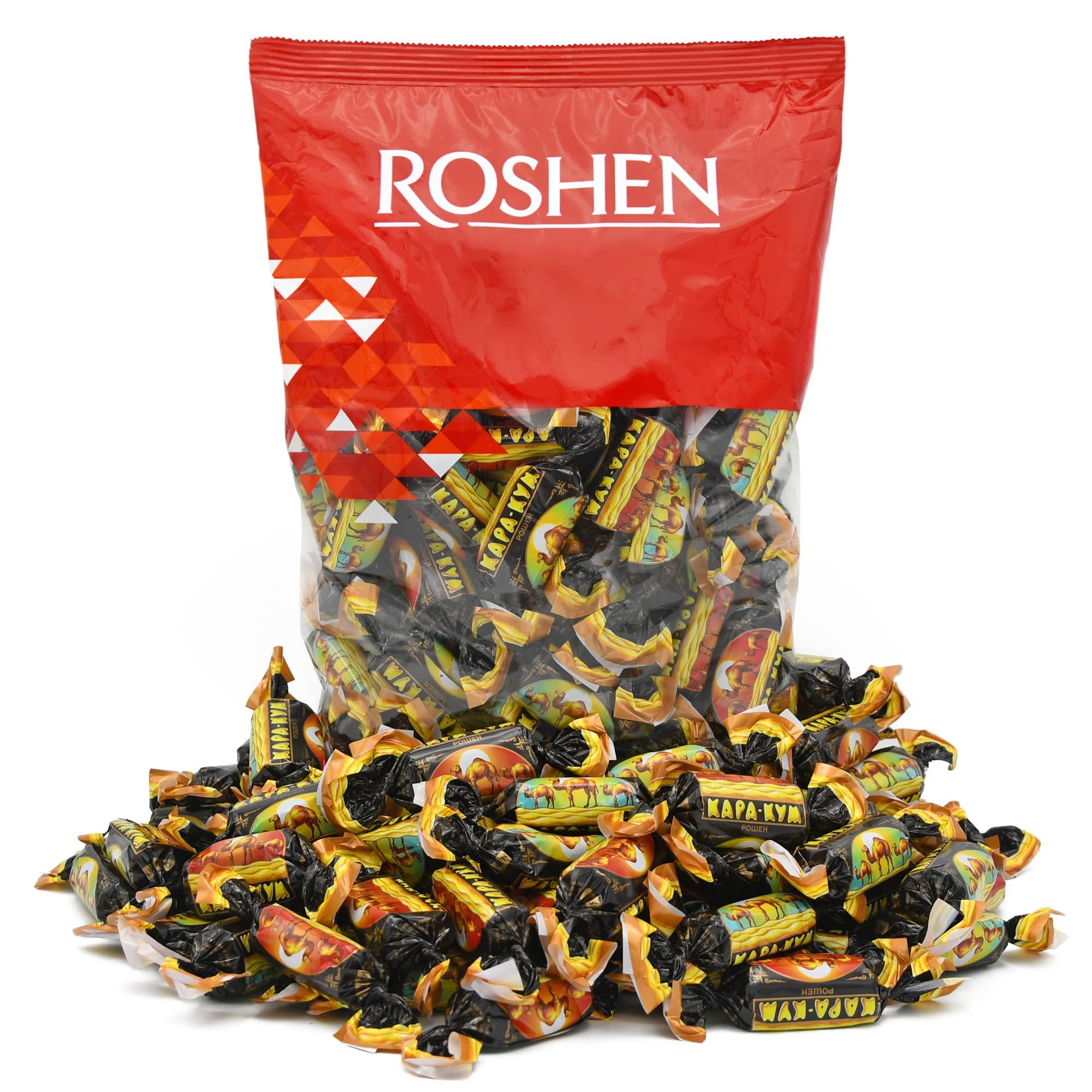 Roshen Roshen KaraKum with Waffle Crumbs & Praline Filling, Kosher, Delicious, Flavorful Sweets Bulk Candy 2.204lb/1kg