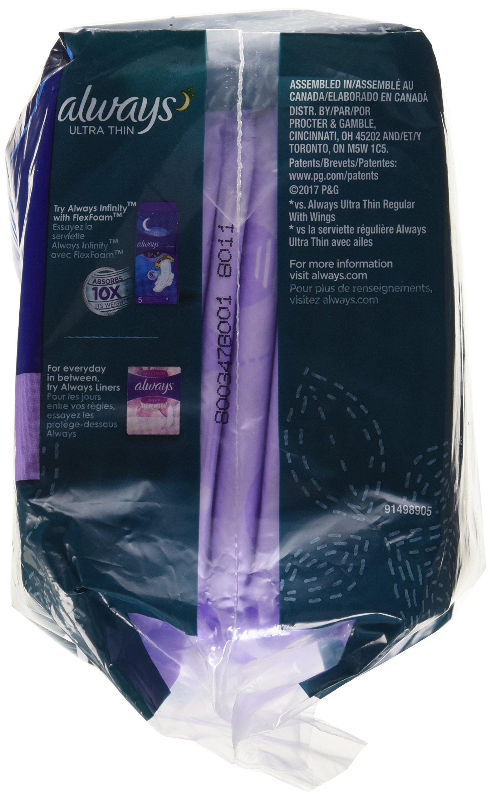 Always Always Pads Size 5 Ultra Thin 12 Count Xtra-Heavy Overnight