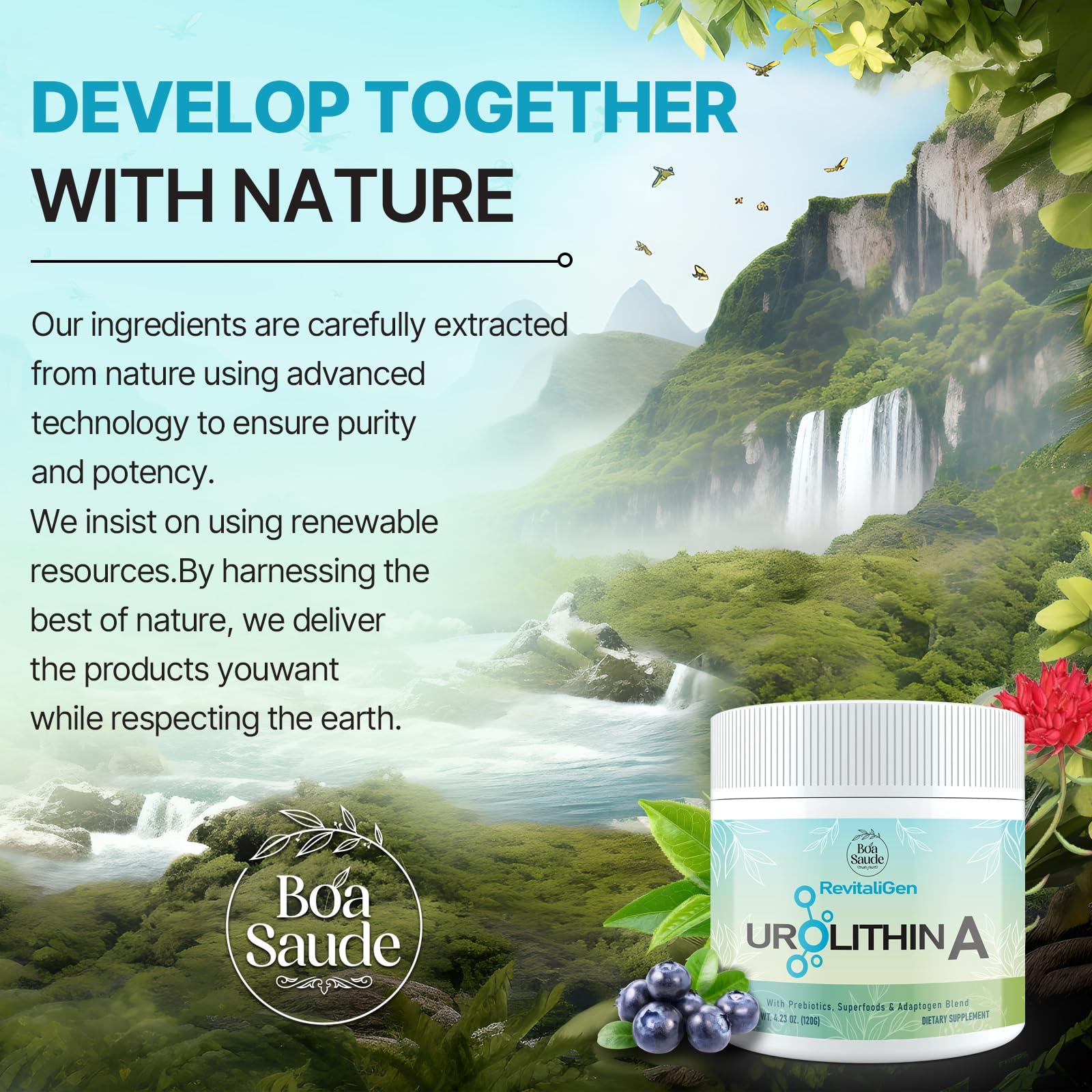 BoaSaude BoaSaude Urolithin A Powder Supplement, 4.23 OZ