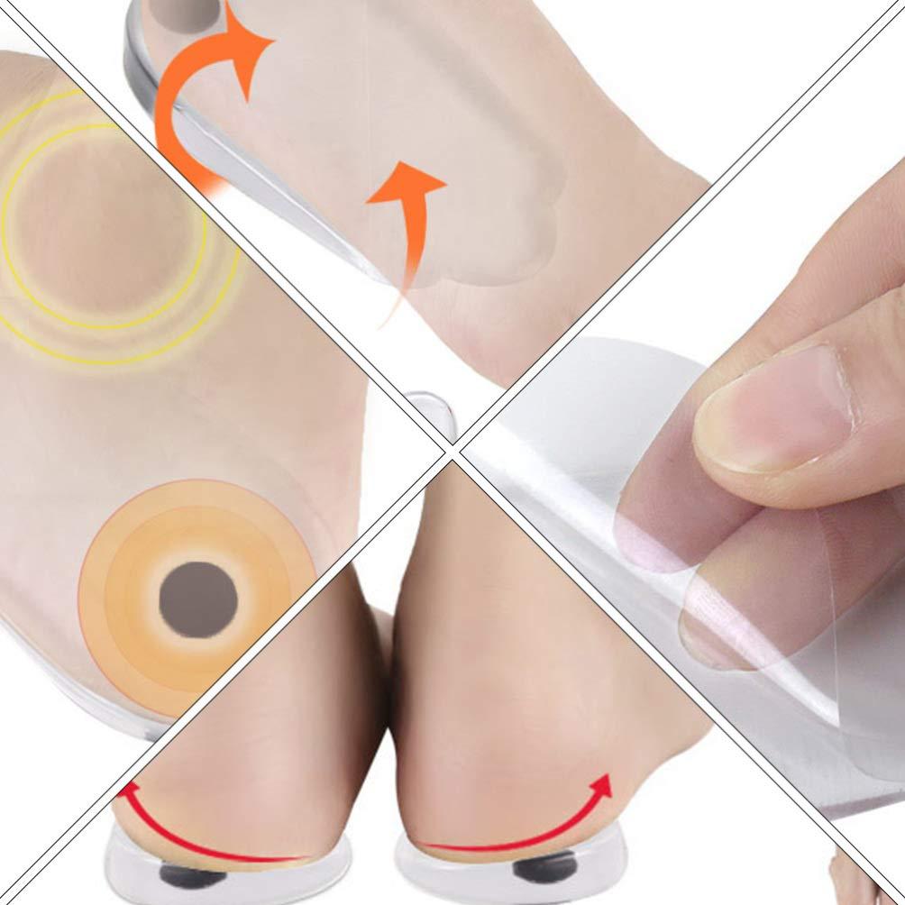 HEALLILY 2 Pairs Heel Pad Shoe Cushions Shoe Pads Flat Foot Mat Foot Insoles Foot Support Pad Heel Correction Insole Half Heel Insoles Flat Foot Pad