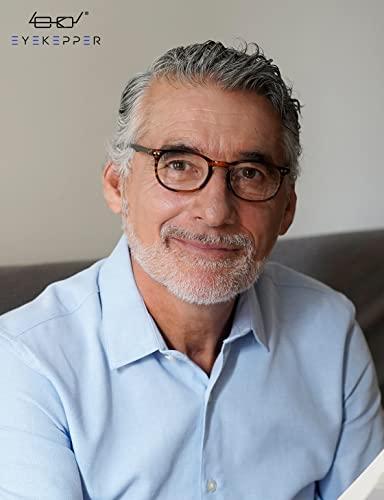 Eyekepper Eyekepper Retro Reading Glasses for Women Reading +2.75 Amber Striped Frame Black Arms Mens Readers Eyeglasses