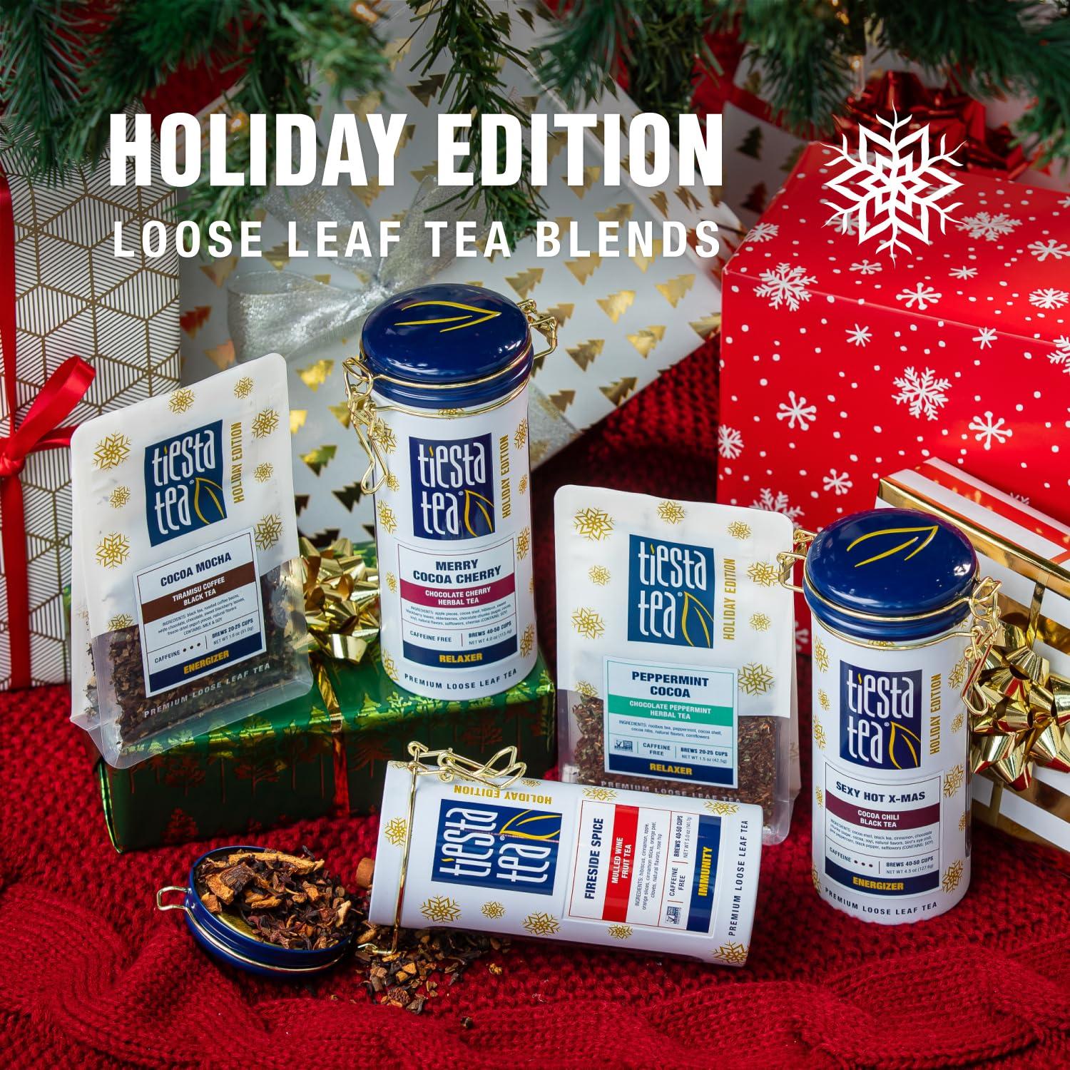 Tiesta Tea Tiesta Tea - Fireside Spice | Mulled Wine Herbal tea | Premium Loose Leaf Tea Blend | Non Caffeinated Holiday Teas | Make Hot or Iced Tea & Brews Up to 200 Cups - 16 Ounce Resealable Bulk Pouch