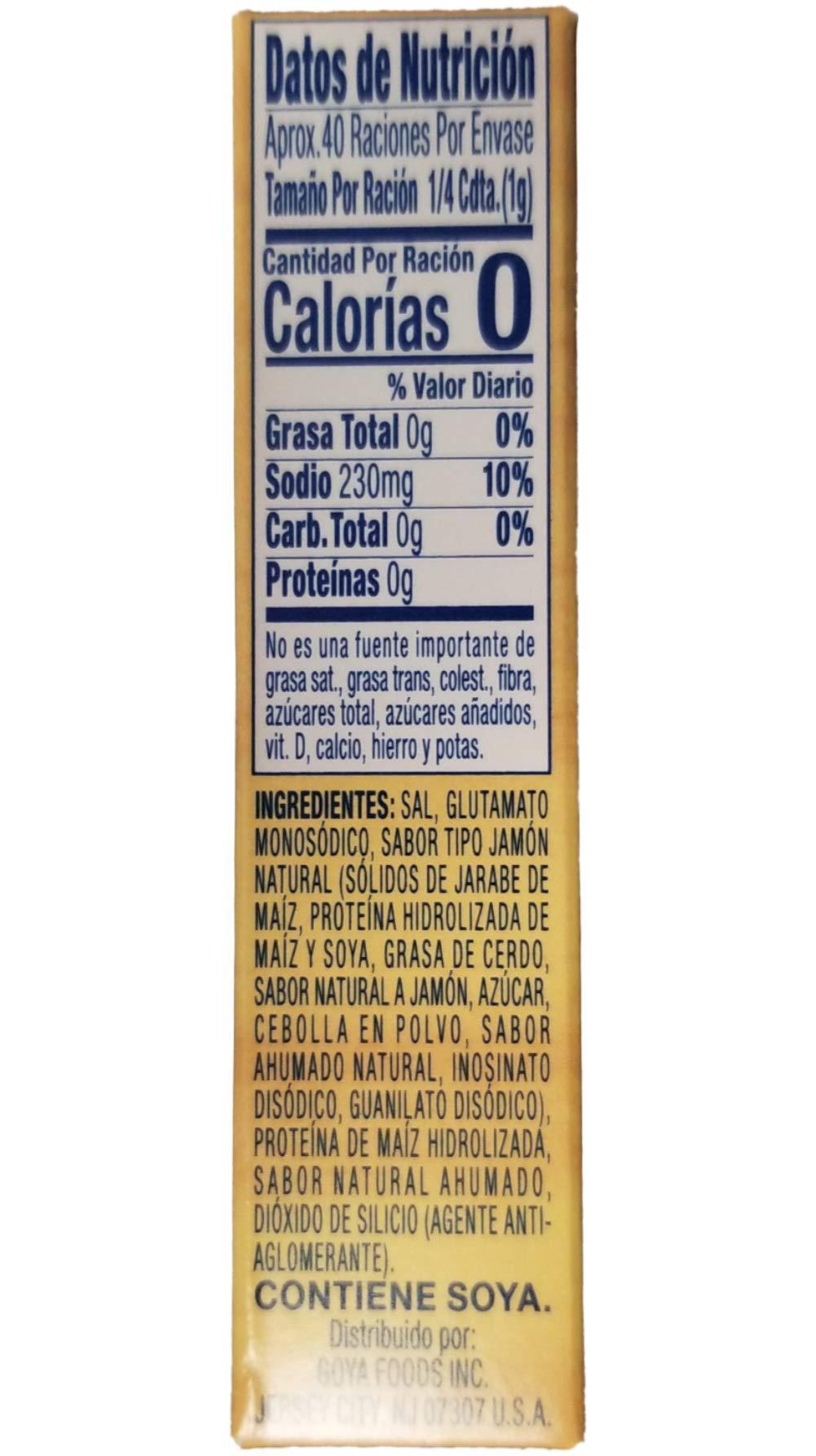 Goya Goya Ham Flavored Concentrated Seasoning 1.41oz | Sabor a Jamon (Pack of 03)