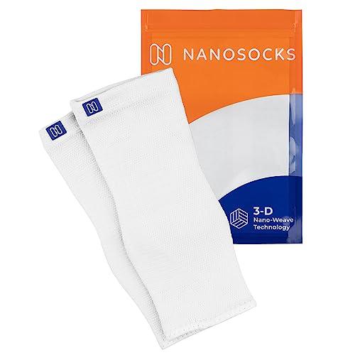 NanoSocks NanoSocks Compression Socks for Women & Men (1 Pair) - BEST Ankle Brace Support Sleeve for Neuropathy, Plantar Fasciitis, Diabetic Foot Nerve Pain Relief - Toeless (Small, White)