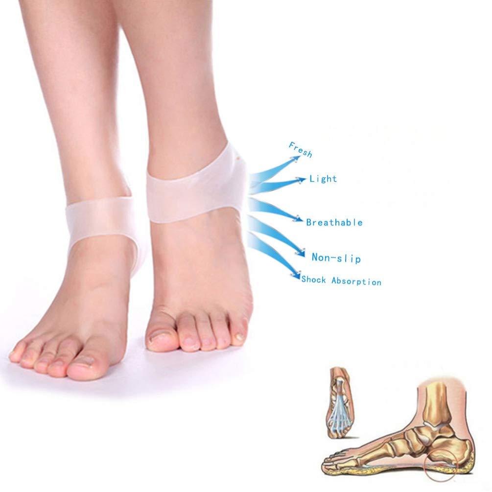 Milisten Milisten Pair Heel Protector Heels for Women high Heel Sock Gel Heel Socks Skin feet Pressure Socks Heel Pads Cracked Heel Socks Silicone Socks for Dry feet moisturizing White Man