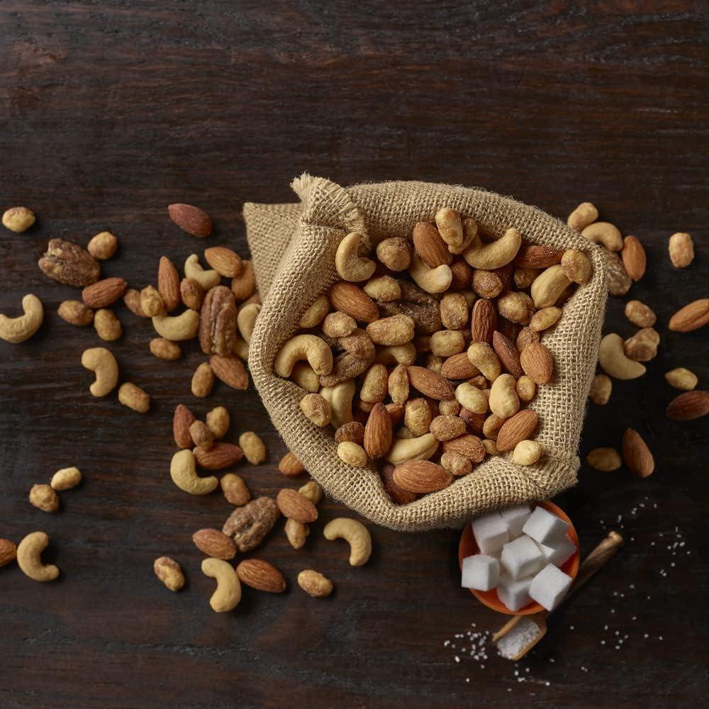 Emerald Emerald Nuts, Salty Sweet Mixed Nuts, Features Kettle Glazed Peanuts, Almonds, Cashews, Kettle Glazed Walnuts, Kettle Glazed Pecans, 5.5 Oz, Resealable Bag (Pack of 3)