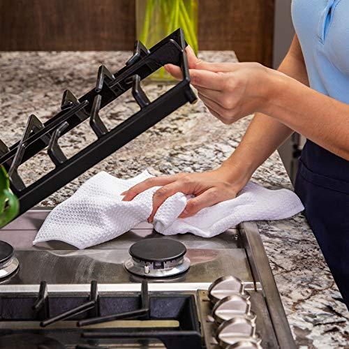 Microfiber Wholesale Kitchen Towels - Microfiber Waffle Weave Towels | Blue | 16 x 16 in. (6 Pack) | Absorbent, No Lint, Thick, Reusable, Commercial, Soft, Hand, Tea, Glass, Bar, Sublimation Blank, Polyester Cloths