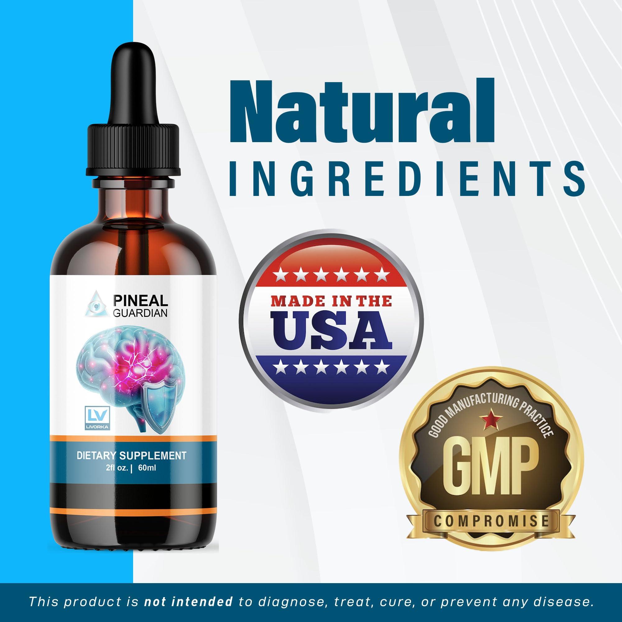 LIVORKA (3 Pack) Pineal Guardian Liquid Drops, Pineal Guardian Drops, Pineal Guardian, Pineal Guardian Liquid, Pineal Guardian Memory, Pineal Guardian Drops Advanced Formula 3 Bottles for 90 Days