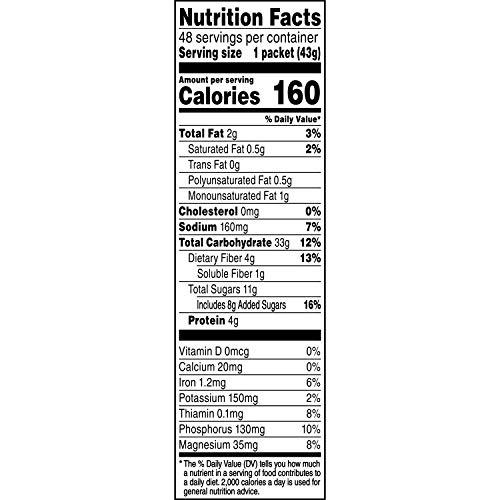 Quaker Quaker Instant Oatmeal, Apples and Cinnamon, Individual Packets (48 Count of 1.51 oz Packets), 72.8 oz