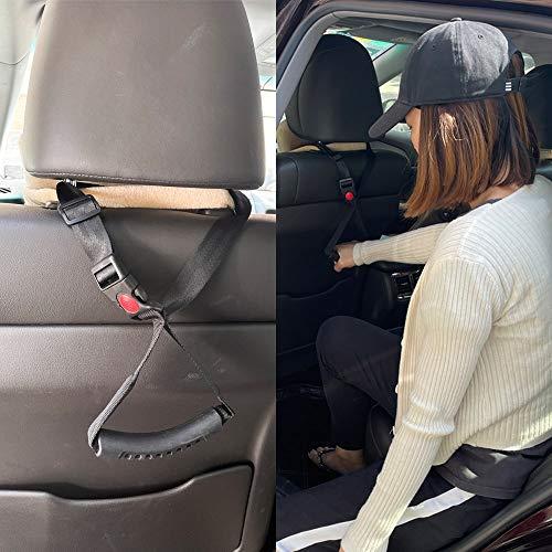ZipSeven ZipSeven Car Handle 1 Piece Portable Automotive Handle Assistance Mobility Aid Adjustable Auto Assist Grab Bar Vehicle Seat Transfer Handles Handicapped Accessories for Able Elder - Black