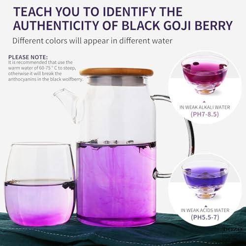 DOZO DOZO Black Goji Berry Black Wolfberry | Dried Goji Berries Fruit Wild Natural Black Goji Berry Tea Fruit Anthocyanin Non-GMO No Additives 10.5oz/300g