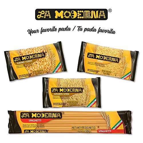 La Moderna LA MODERNA, Codos, Pasta, Hecha con Smola de Trigo Durum, Enriquecida con Vitaminas y Hierro, 7 oz