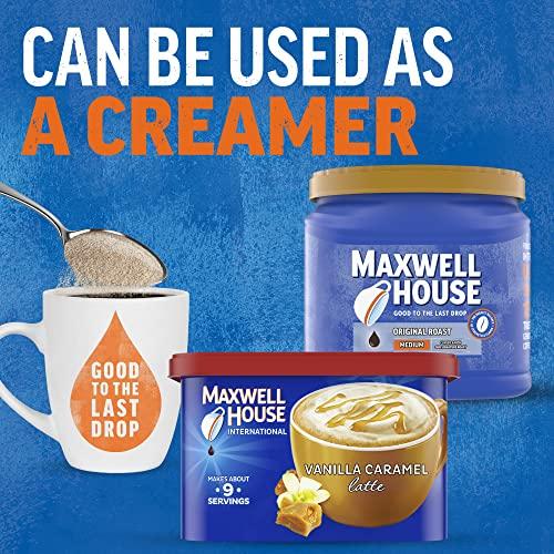 MAXWELL HOUSE Maxwell House International Vanilla Caramel Latte Caf-Style Instant Coffee Beverage Mix (8.7 oz Canister)
