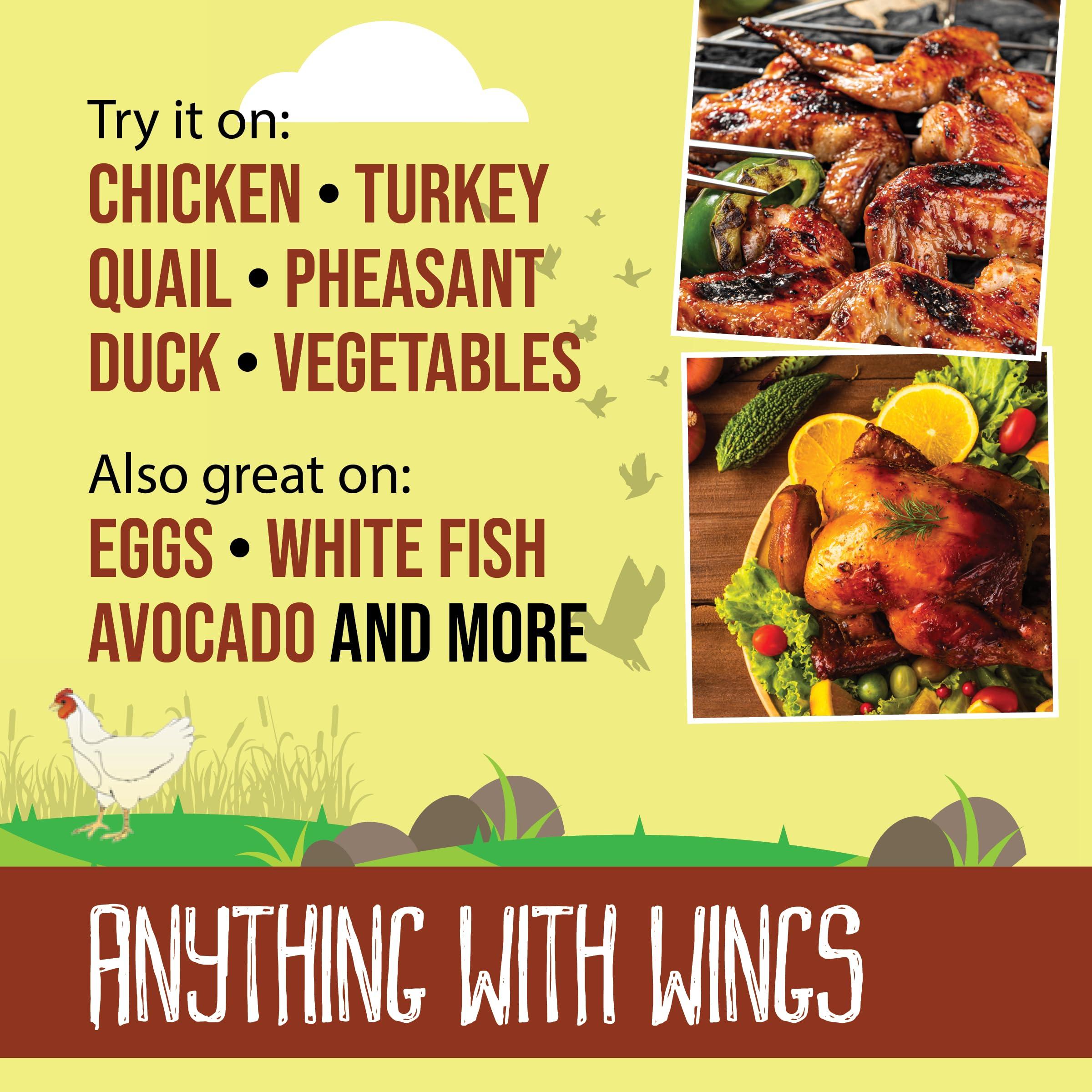 Flavor Seed Flavor Seed Organic Poultry Seasoning, Anything With Wings, Carnivore & Keto Chicken Rub & Wing Dust for Turkey, Quail, Duck. No Sugar, Preservative Free, Certified Organic, Kosher, 2.6 oz Shaker Jar