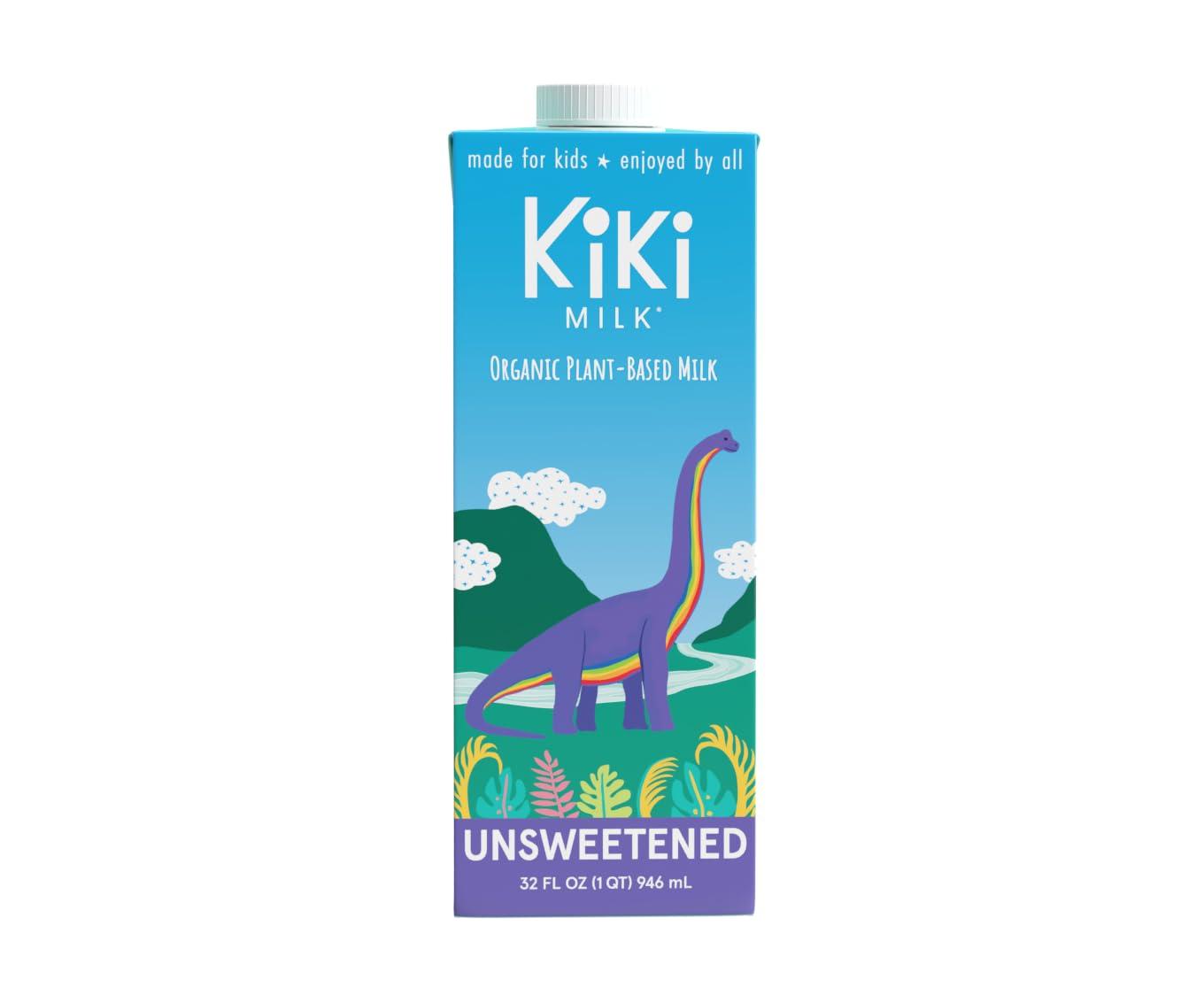 Kiki Milk Kiki Milk Plant Based Milk - Organic Unsweetened Kiki Milk - Calcium & Magnesium Source - Gluten Free, Gum Free, GMO Free, Dairy Free, Soy Free, Glyphosate Free - Shelf Stable - (32 oz Pack of 6) (Unsweetened)