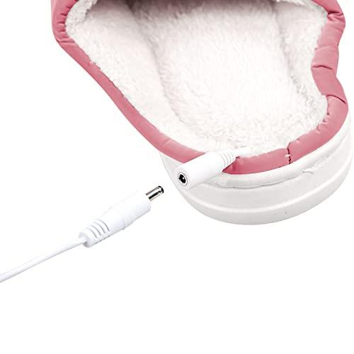 GREUS Warm Heated Slippers, USB Electric Foot Warmer Microwavable Slippers Rechargeable Heating Insole Bootie Slippers for Men Women Bed Under Desk Home Indoor