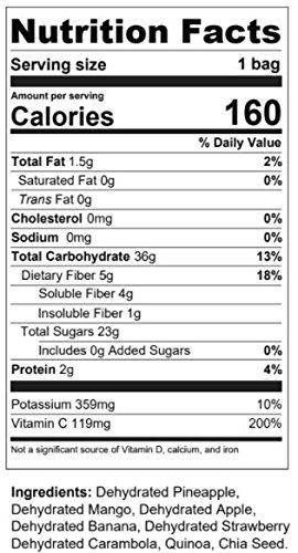 TropiFruit Tropifruit - Organic Fruit Mix Flavor Dehydrated Snacks with Quinoa and Chia Seeds Box x 10 Units