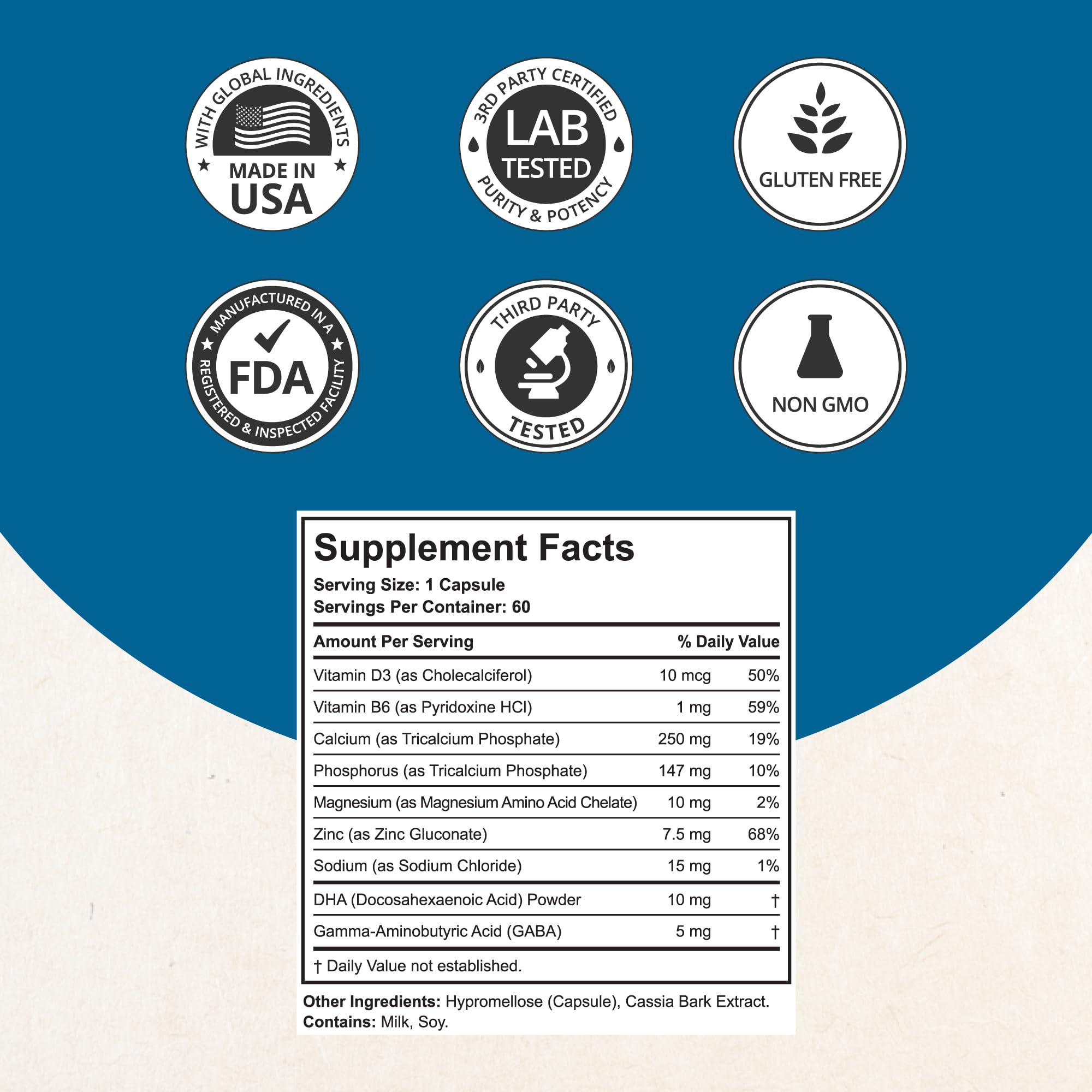 NuBest NuBest Grow Power Height Growth - Height Supplement for Age 10+ & Teens - Supports Height Growth, Grow Taller, Overall Health with Calcium, Vitamin D3, Phosphorus, Magnesium, Zinc & More - 3 Pack