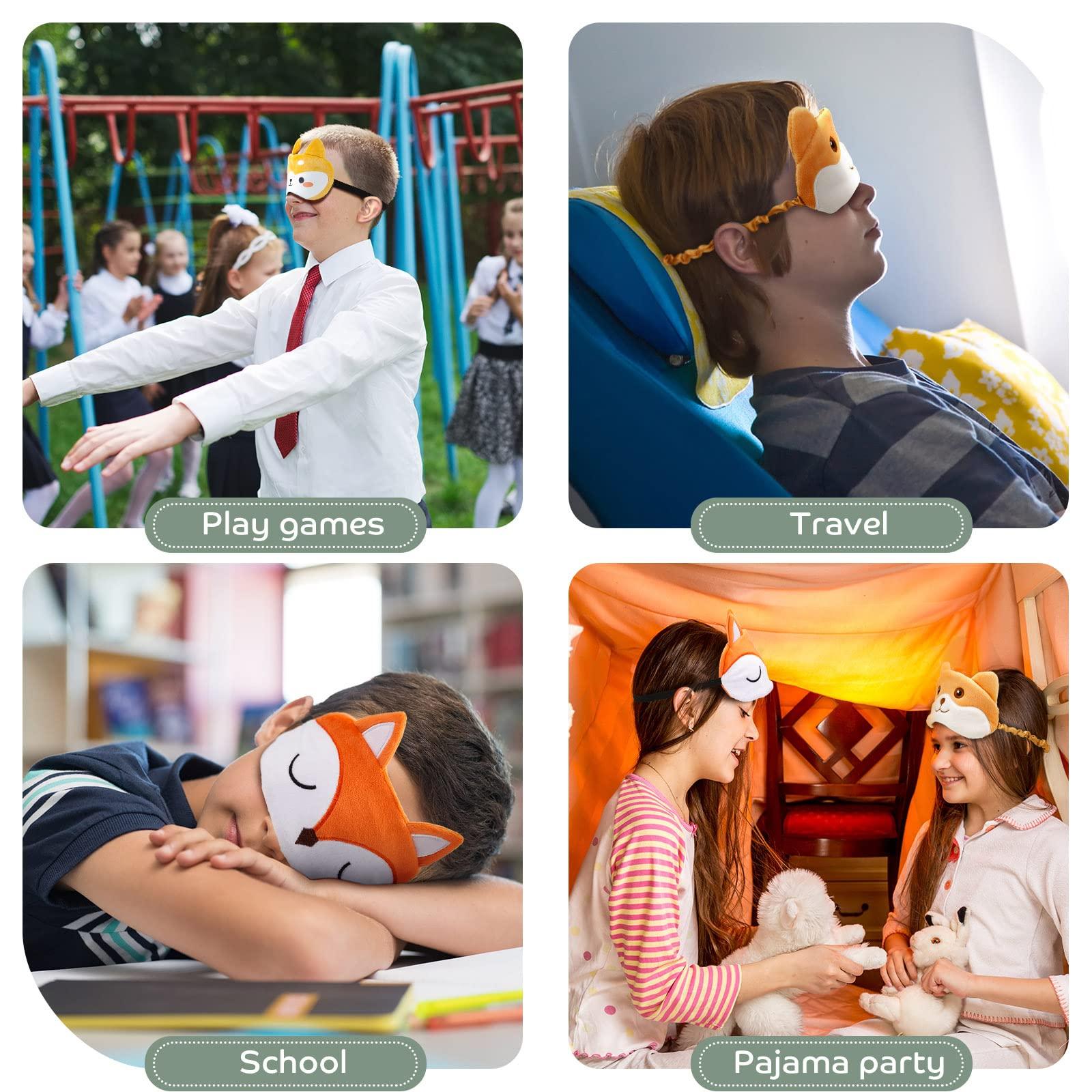 Haysandy Haysandy Cute Eye Mask for Sleeping 3 Pieces Cartoon Dog Face Eye Cover Funny Animal Cat Sleeping Mask Soft Lightweight Night Sleep Kitty Blindfolds for Women Men Kids(Dog, Fox)