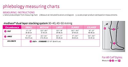 mediven Medi Dual Layer Stocking System 30-40mmHg (Large, Beige)
