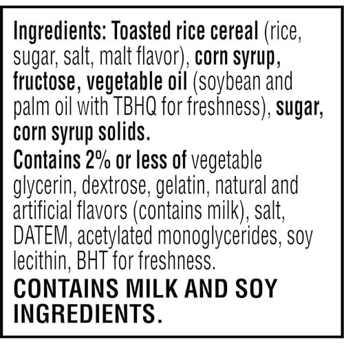 RICE KRISPIES TREATS Rice Krispies Treats Crispy Marshmallow Squares, Kids Snacks, Snack Bars, Original, 12.4oz Box (16 Bars)