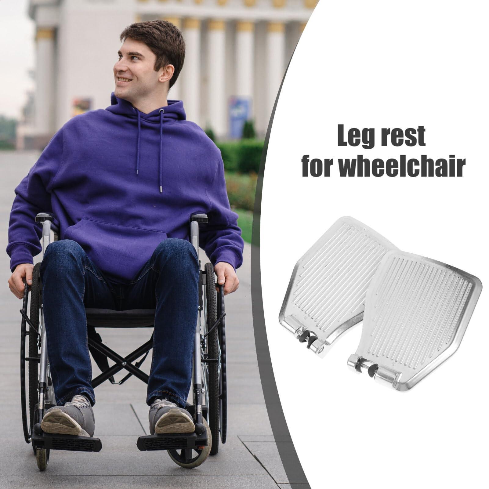 iplusmile 1 Pair Wheelchair Footrest Stable Wheelchair Footplates Wheelchair Foot Rest Replacement Foot Pedal Metal Pedal for Wheelchair Leg Rest for Wheelchair Universal Wheelchair Pedal