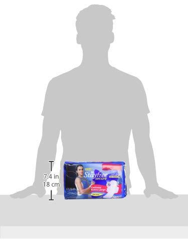 Stayfree Stayfree Secure Extra Large Cottony Soft Cover Sanitary Pads for Women with Wings, 40 Pads