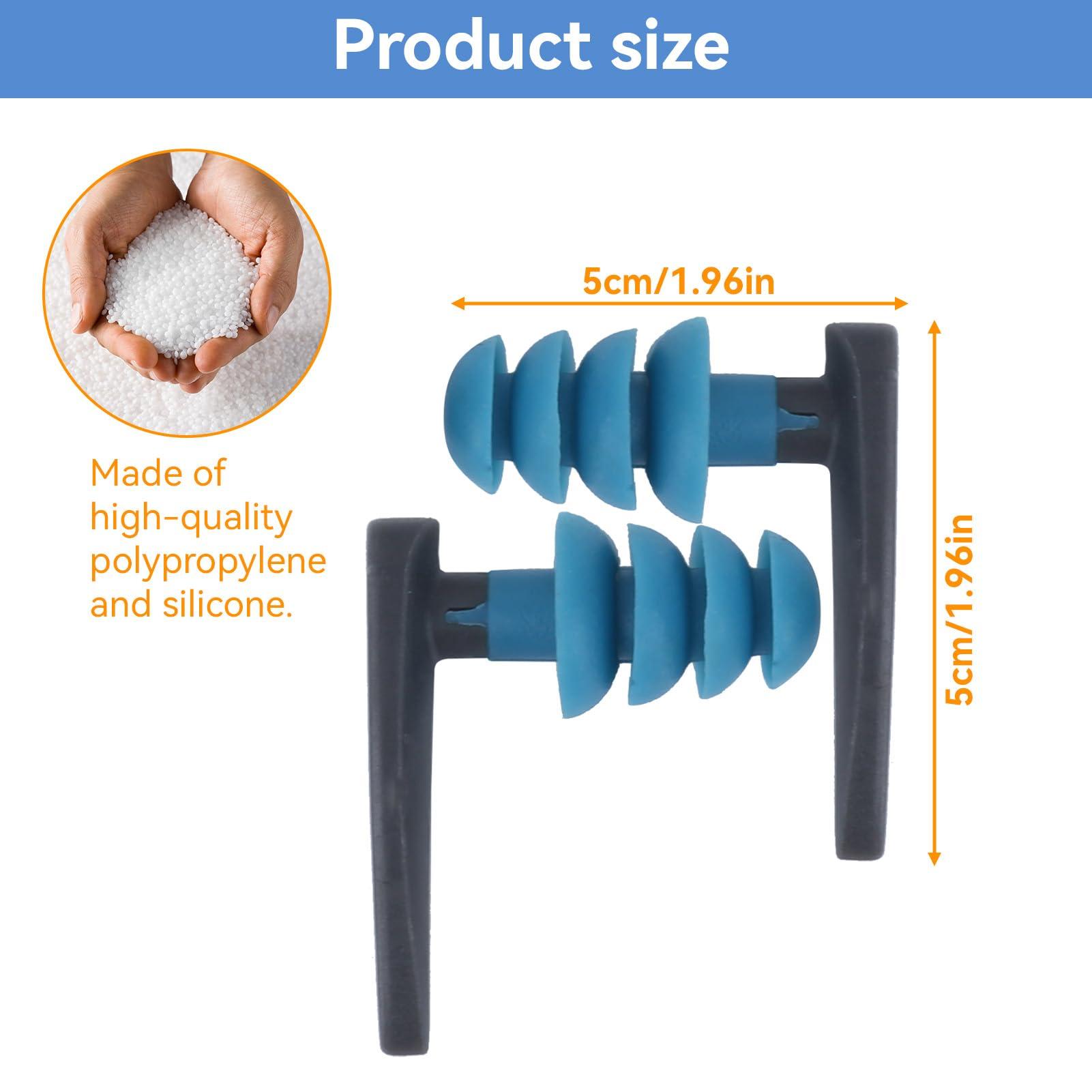 HERCHR HERCHR Swimming Ear Plugs, Waterproof Silicone Swimming Earplugs with Case Package for Swimming Showering Bathing Surfing