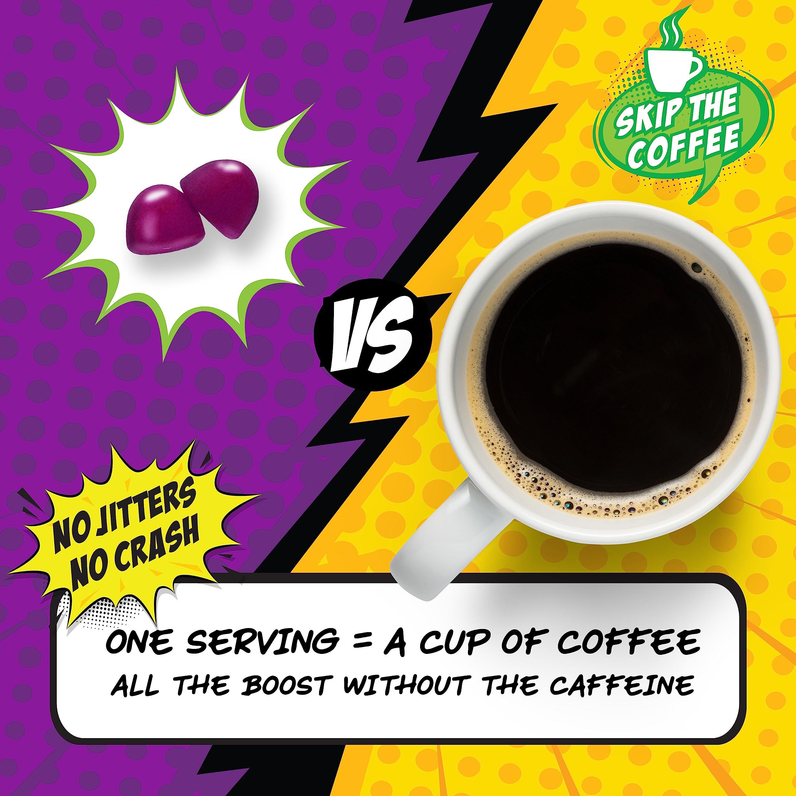 Nutracelle NUTRAMIN Energy Boost Vitamin Gummy - Skip The Coffee & Boost Your Energy, Caffeine-Free, Sugar-Free, Vegan, B12, Green Tea, Ashwagandha, Garcinia Cambogia, Raspberry Adaptogen - 90 ct