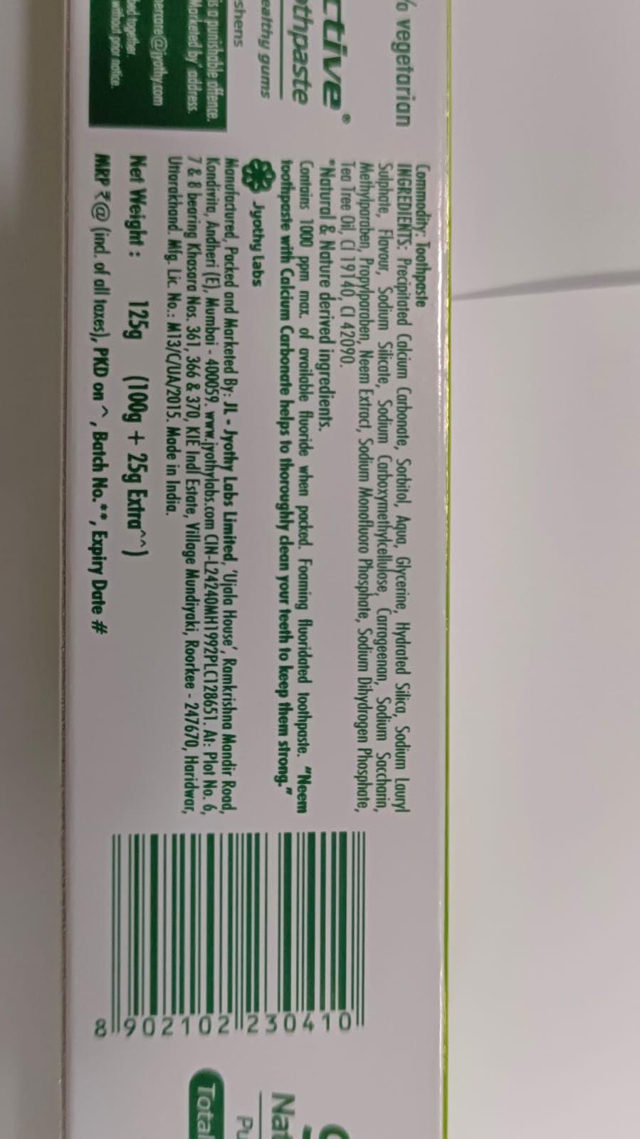 NEEM Neem Active Toothpaste 100 Grams Pack of 3