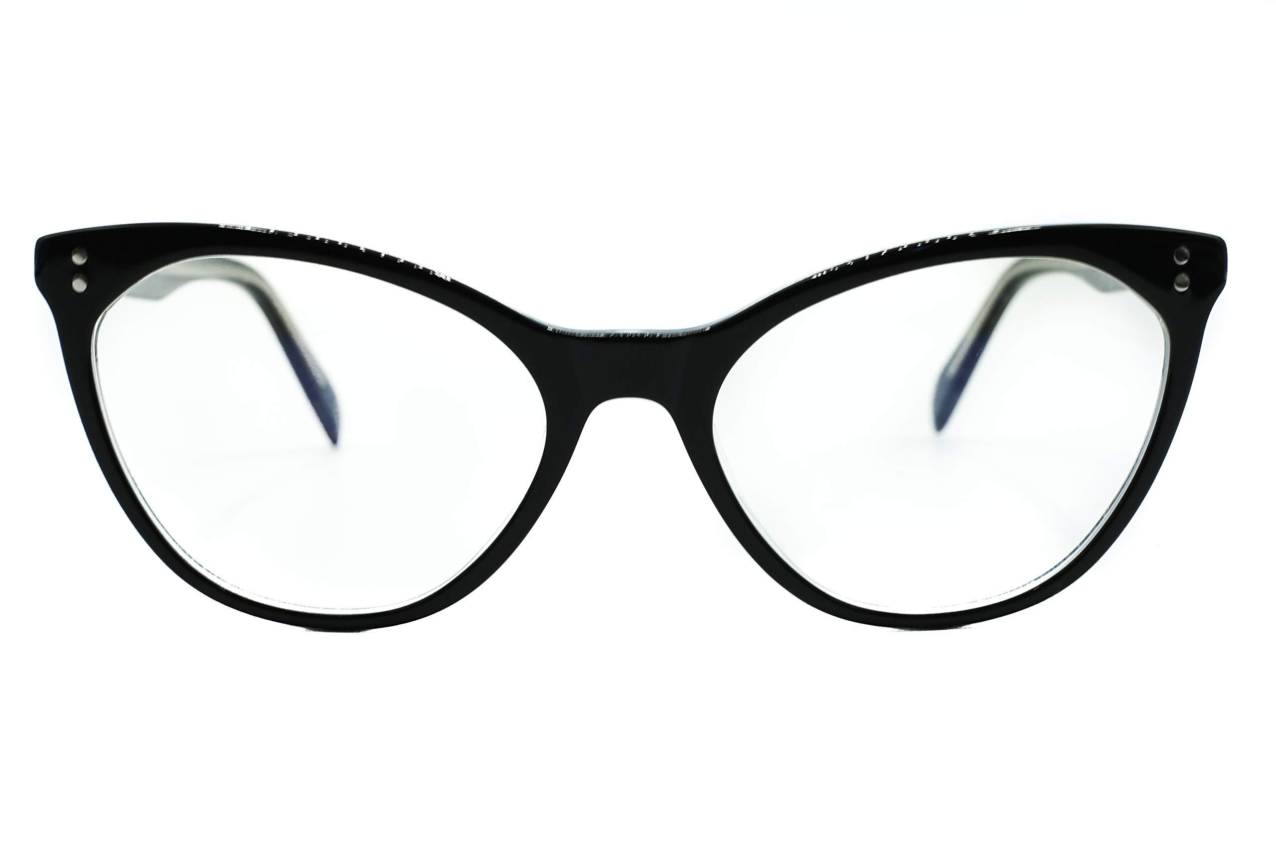 ZOOMe ZOOMe Blue Light Blocking Glasses - Remi - Cateye Anti Eye Strain, Sleep Better, Computer Gaming Glasses for Women (Black/Clear)