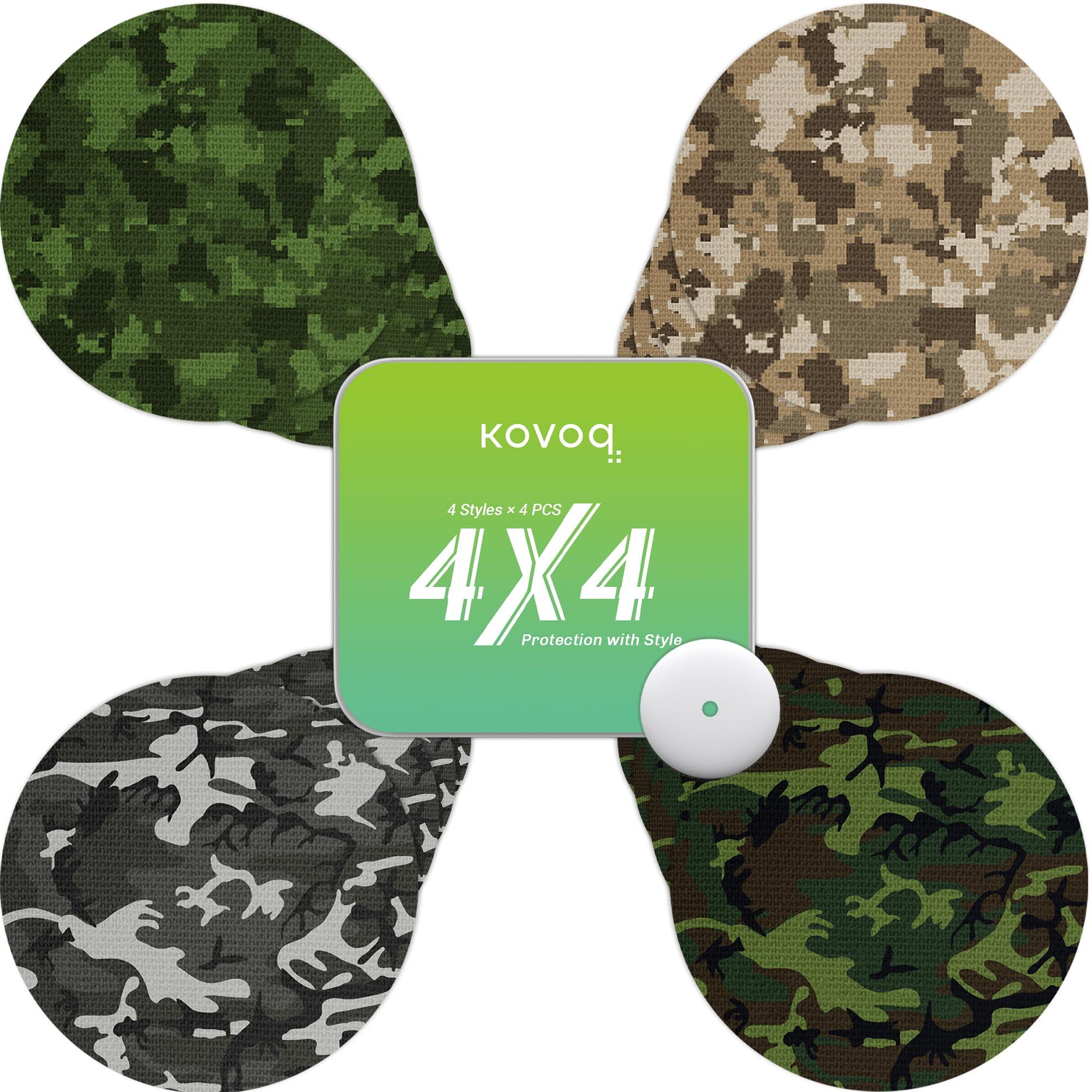 KOVOQ Kovoq Freestyle Libre 3 Sensor Adhesive Patches,Patterned Sensor Tape Protector,CGM Tape,16 pcs Colorful,Waterproof & Sweatproof,Sensor Covers for Kids Women Men,Sensor Tape,Camouflage