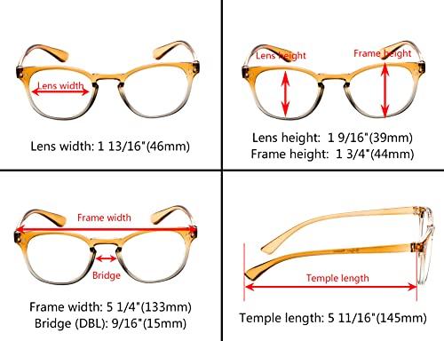 Eyekepper Eyekepper Fashion Readers Womens Reading Glasses (Blue-Yellow Frame, 4.00)