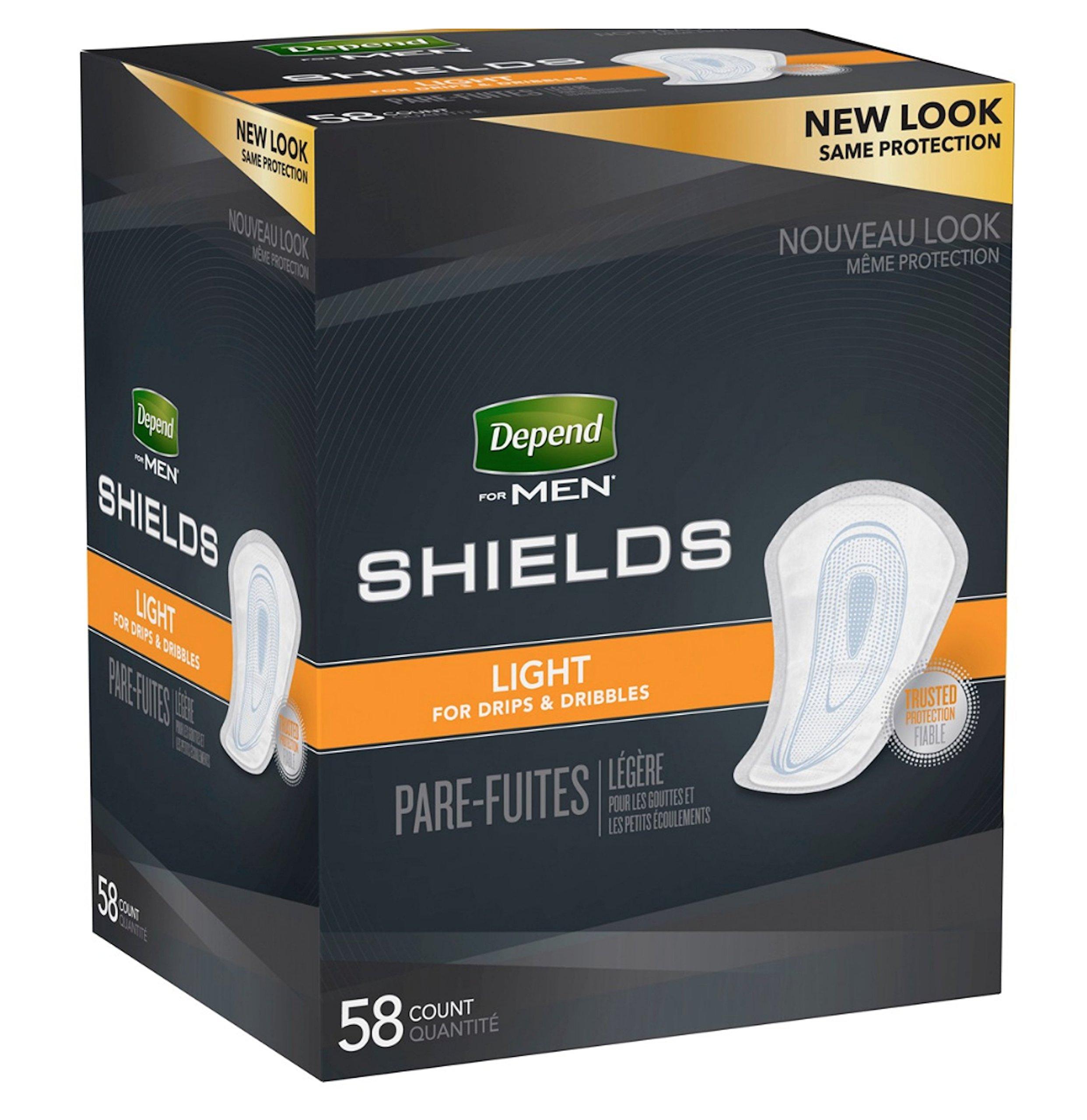 Depends Men Light Absorbency Shields For Men - 1 Box