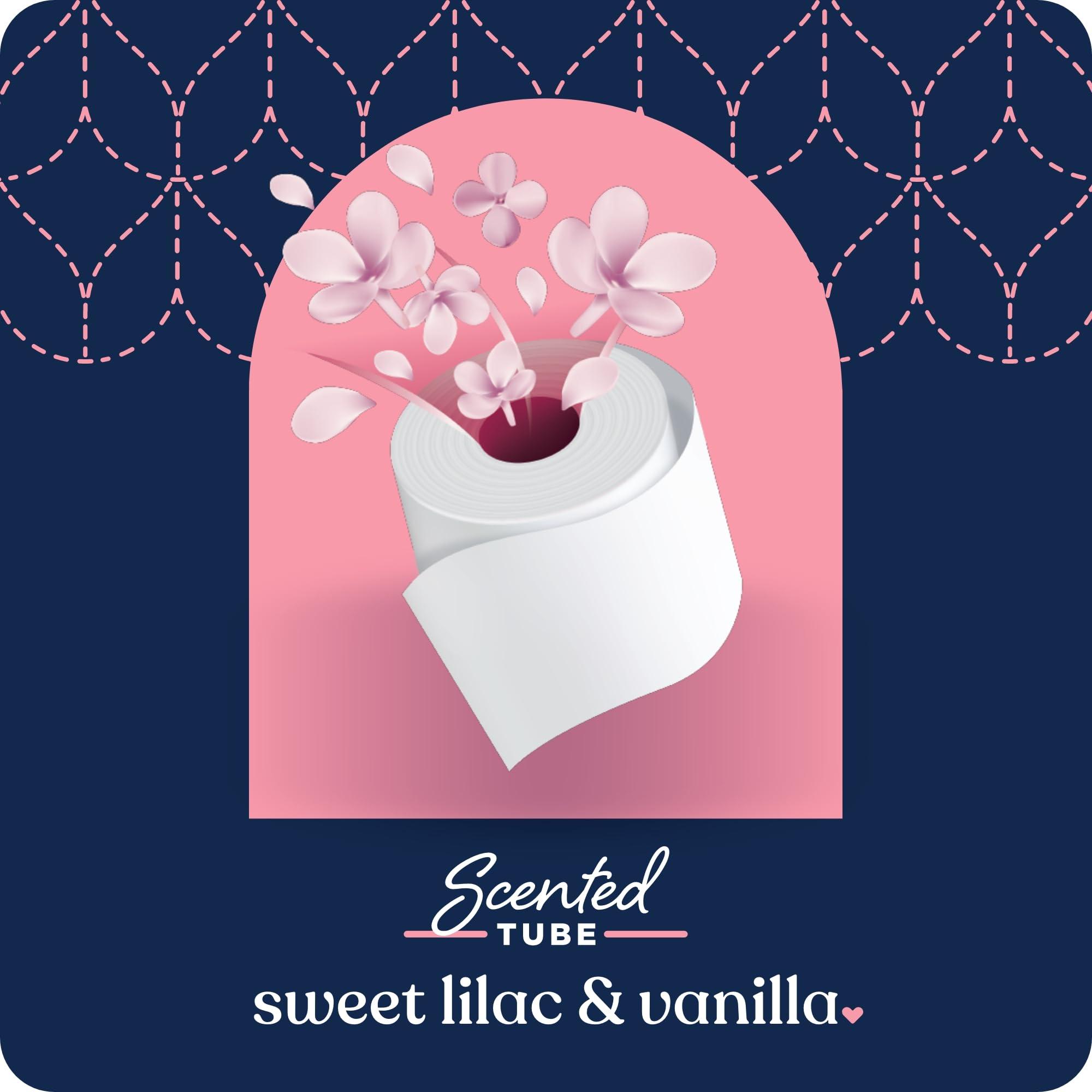 Quilted Northern Quilted Northern Ultra Plush Toilet Paper with Sweet Lilac & Vanilla Scented Tube, 24 Mega Rolls = 96 Regular Rolls (Packaging May Vary) White