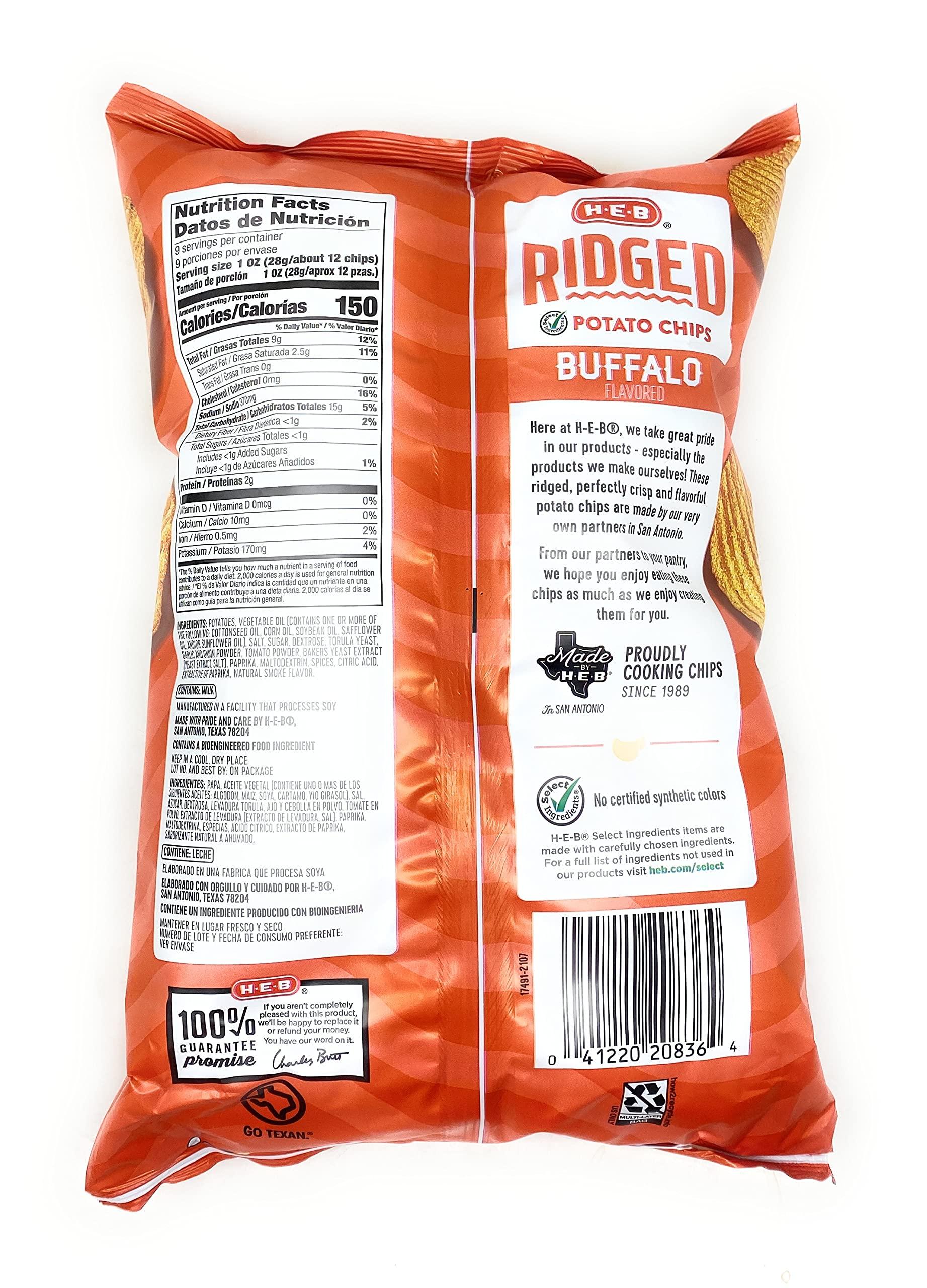HEB HEB Ridged Buffalo Flavored Potato Chips 9oz - 1 bag