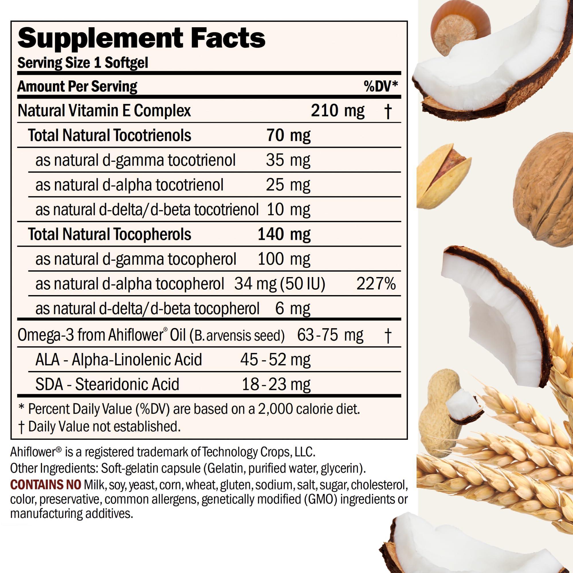 ANDREW LESSMAN Andrew Lessman Complete Tocotrienols with Gamma Vitamin E 240 Softgels  Eight Forms of Vitamin E (Alpha, Beta, Gamma & Delta Tocopherols and Tocotrienols). Powerful Anti-oxidant. No Additives