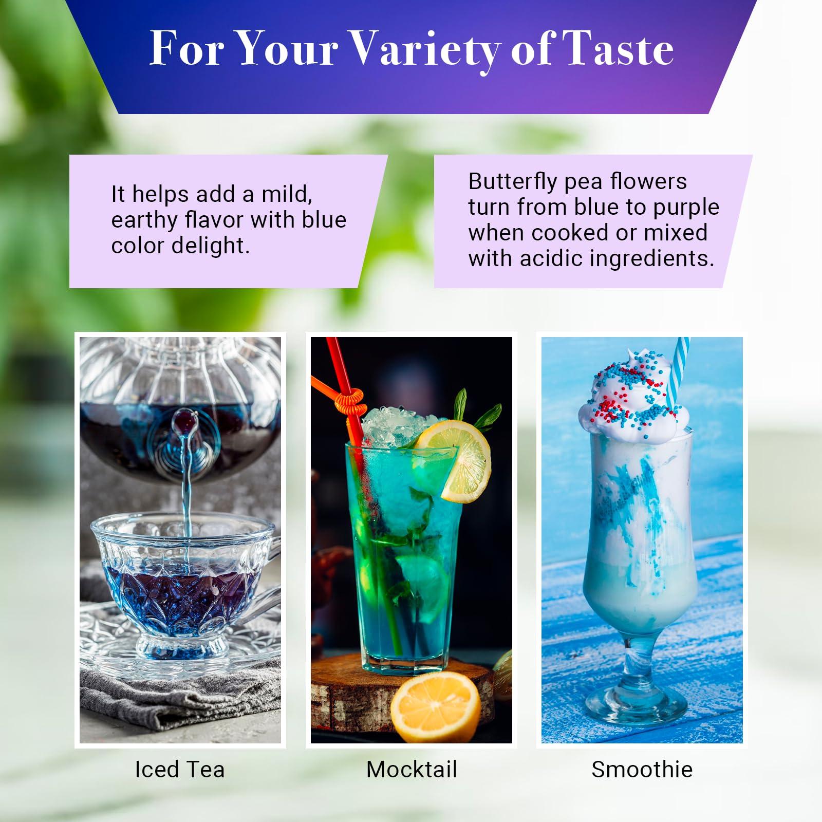 YOGIS GIFT  Celebrating health Butterfly Pea Flower Dried 1 LB | Blue Butterfly Pea Flower Tea | Makes Beautiful Blue Or Purple Food Coloring | Non-Gmo, Ethically Sourced | By Yogi\'s Gift