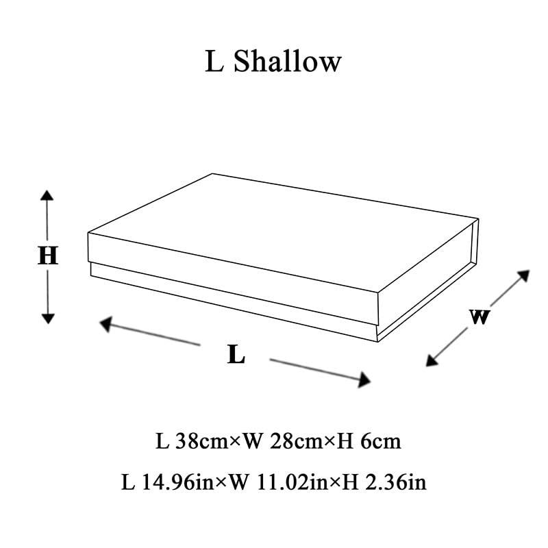Geoto Geoto 15\"x11\"x2.36\" Large Shallow Size Luxury Rigid Foldable Magnetic Closure Collapsible Gift Packaging Boxes(Black)