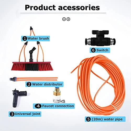 KDLK Water Fed Pole Kit,Water Fed Brush Water Fed Pole Kit, Window Washing Set Equipment Telescopic Extension Pole Cleaning Kit for Window Cleaning, Photovoltaic Panel Cleaning, Trucks (Size : 12FT/3.6M)