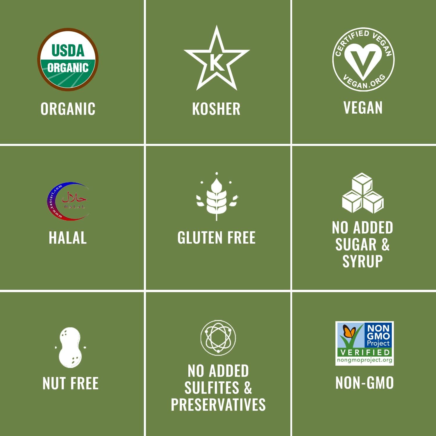 SUNNY FRUIT Sunny Fruit Soft Organic Turkish Dried Figs - 1 Bag (5 Individual Portion Packs) | Healthy, Convenient Snack Packs | ORGANIC, NON-GMO, VEGAN, HALAL, KOSHER, NO PRESERVATIVES, NO SUGAR ADDED