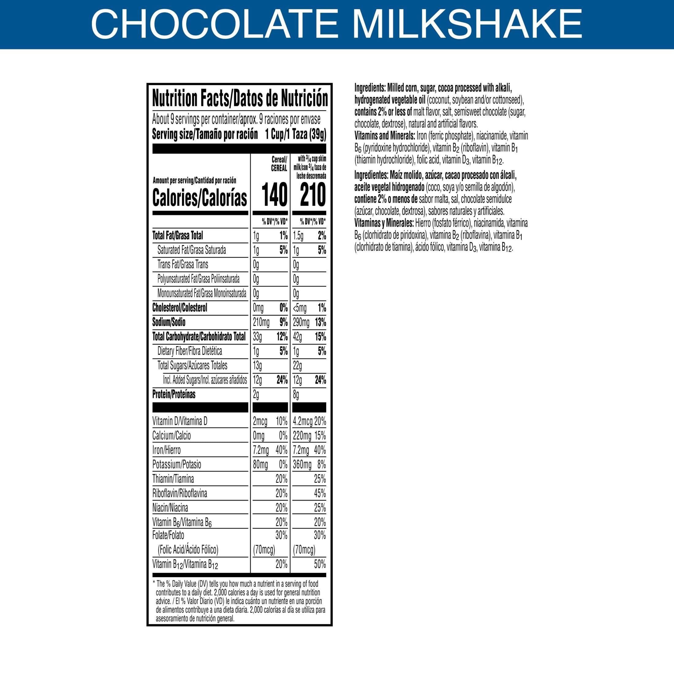 Frosted Flakes Kellogg\'s Frosted Flakes Breakfast Cereal, Kids Cereal, Family Breakfast, Chocolate Milkshake, 12.2oz Box (1 Box)